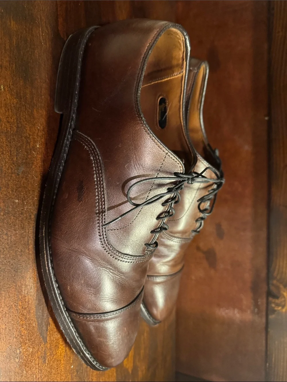 Allen Edmonds Park Ave Leather Oxford Dress Shoes - Brown 10.5D